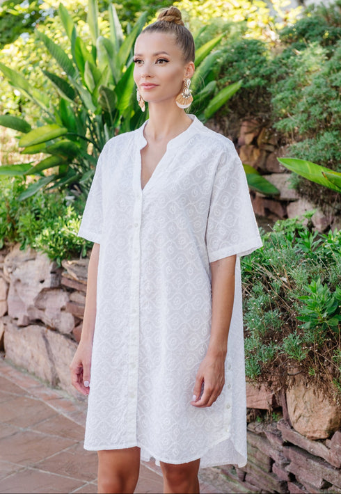 Tunikakleid Weiß 23F-812 C FRESH COTTON
